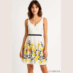 MINUET SPECIAL OCCASION EMBROIDERY PRINT DRESS